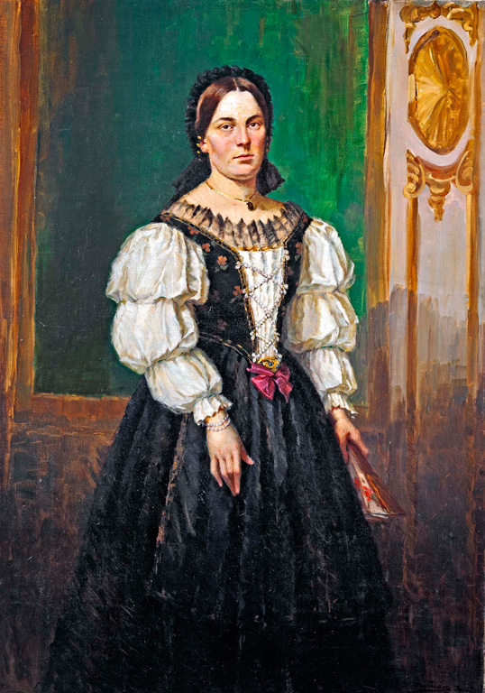 Mathiász Oszkár (1881-1925): Arisztokrata hölgy portréja, 1925
olaj, vászon, 170*120 cm, j.j.l.: Mathiász 1915
kikiáltási ár:	260 000 HUF